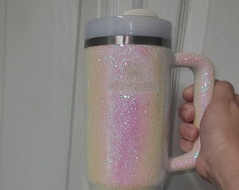 Stanley Glitter Tumbler Cup, color shifting pink / yellow