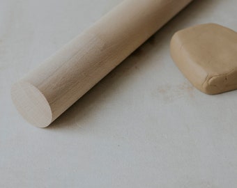 Clay roller, clay tools, clay rolling pin, tools for slab building, pottery tools, pottery set - Wooden rolling pin for clay