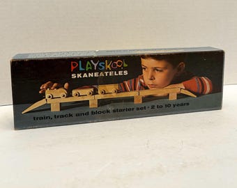 Vintage 1960s Playskool Skaneateles Train, Track and block starter set 2-10 years