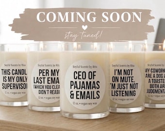 Grappige thuiswerkkaars | CEO van Pyjama's en e-mails | WFH-collectie | Grappig kantoorcadeau | Cadeau voor collega | WFH-bureaudecoratie | Sojakaars