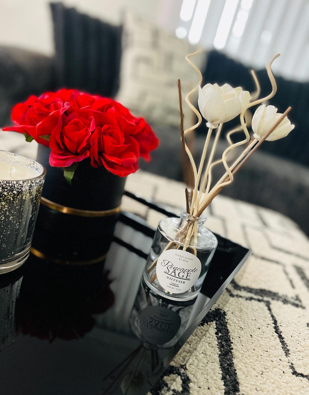 Flower Bouquet Reed Diffuser | Home Decor Gift | Flameless Home ...