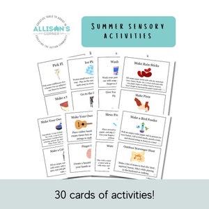 Summer Sensory Activities: Digital Download