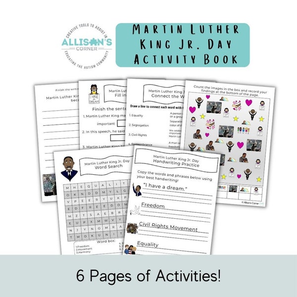 Martin Luther King Jr. Day Activity Book: Digital Download