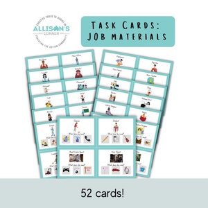 Task Cards - Job Materials: Digital Download