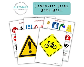 Segnali comunitari Word Wall: download digitale