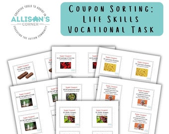 Coupon-Sortierung: Life-Skills-Aufgabenbox - Digitaler Download