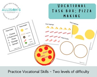 Pizza Making- Vocational Task Box: Digital Download