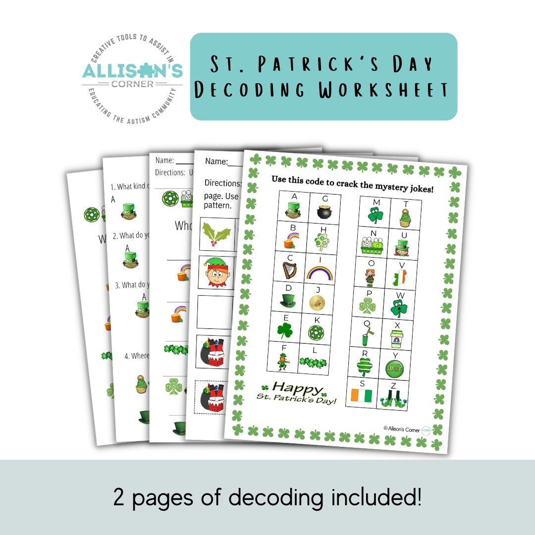 St. Patrick's Day Decoding Worksheets: Digital Download - Etsy