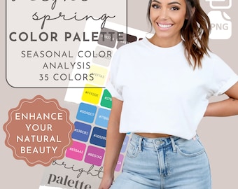 Bright Spring Personal Color Palette Clear Spring Seasonal Color Analysis Color Palette Seasons Armocromia Digital Printable Color Palette