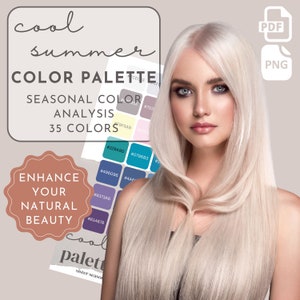 Cool Summer Personal Color Palette Seasonal Color Analysis Color Palette Color 16 Seasons Armocromia Digital Printable Color Palette 12 4