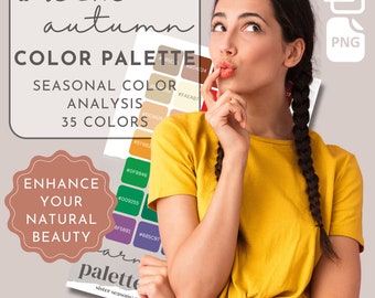 Warm Autumn Personal Color Palette Seasonal Color Analysis Color Palette Color 16 Seasons Armocromia Digital Printable Color Palette 12 4