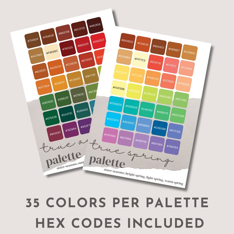 Kit d'analyse des couleurs personnelles Cadres couleur saisonniers pour le visage Palette de couleurs 16 saisons Armocromia DIY A4 PDF PNG Modèle professionnel Canva image 5