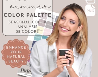 True Summer Personal Color Palette Seasonal Color Analysis Color Palette Color 16 Seasons Armocromia Digital Printable Color Palette 12 4