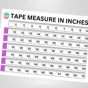 Tape Measure Printable Instant Download Digital Download Measuring Tape