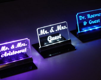 LED Place Setting Sign-Basic Style-Personalized