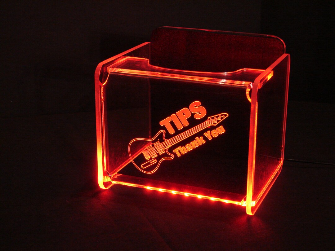 Glowing LED Tip Box Electric Guitar Design Etsy