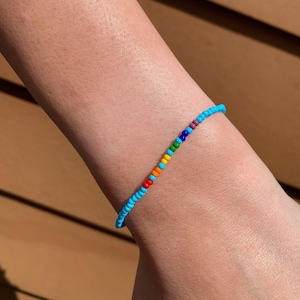 rainbow beaded bracelet