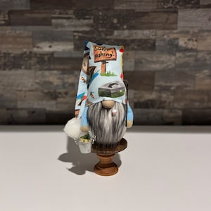 Fishing Gnome | Summer Gnome | Slouchy Hat Gnome | Tiered Tray Gnome | Farmhouse Gnome | Fishing Decor | Summer Decor