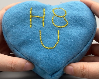 Candy Heart 'H8 U' Pillow Stuffed Plushie