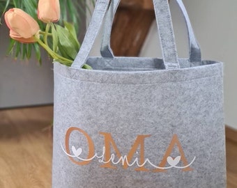 Filztasche MAMA OMA UROMA Tasche personalisiert Shopper