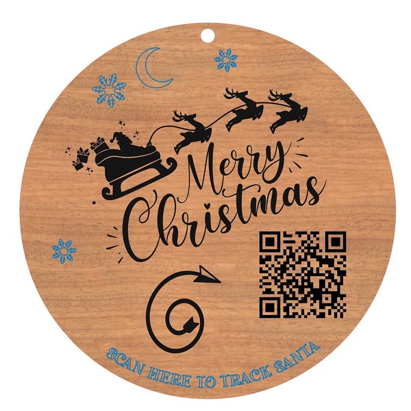 Laser Santa Tracker Qr Code Etsy