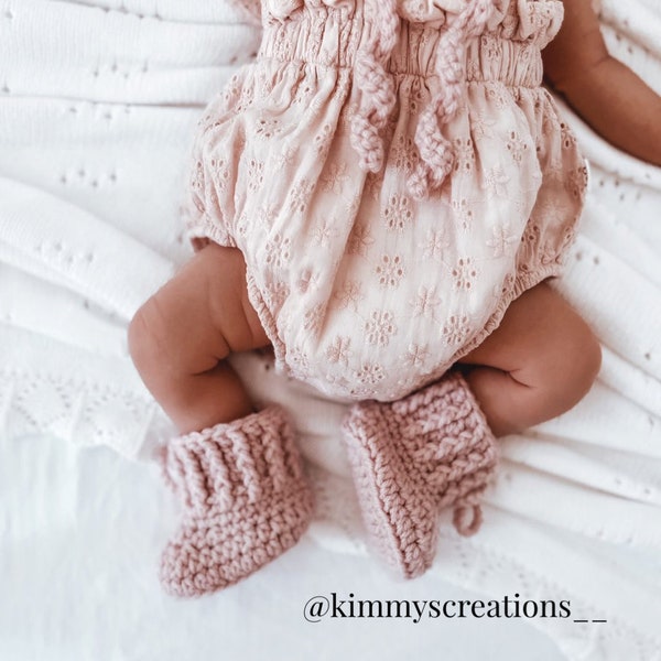 Crochet baby booties