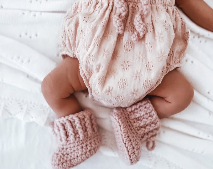 Crochet baby booties