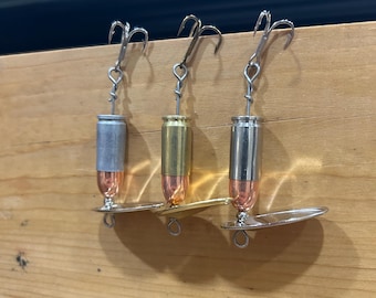 Fishing Bulletlure 3 pack Spinning Fishing Lures.  Gifts.  Fathers Day. Valentines Day!