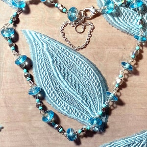 Dainty Beaded Necklace for Her or Mom,  white/Pink/Blue/Red