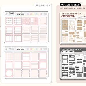 STICKY NOTES Digital Stickers pastel Hues for Digital Planning ...