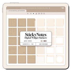 STICKY NOTES Digital Stickers (Notepaper) for Digital Planning | Goodnotes, Notability, PDF