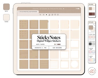 STICKY NOTES Digital Stickers (Notepaper) for Digital Planning | Goodnotes, Notability, PDF