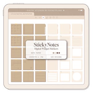 STICKY NOTES Digital Stickers (Notepaper) for Digital Planning | Goodnotes, Notability, PDF