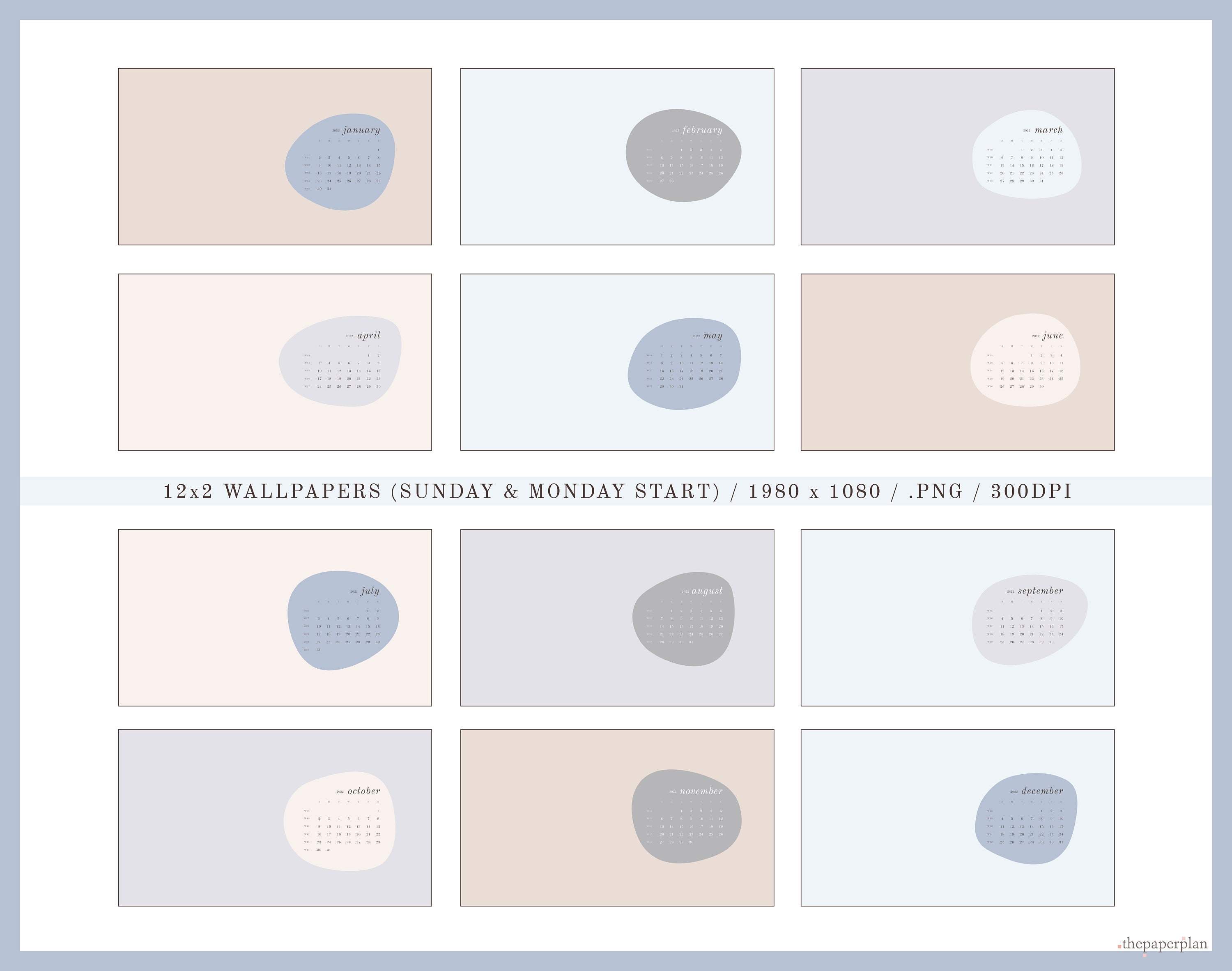 Fvhs Calendar 2023 Pebble Calendar Wallpapers & Desktop Icons Winter Hues For | Etsy