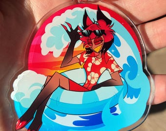 Llavero Hazbin Hotel Alastor Verano