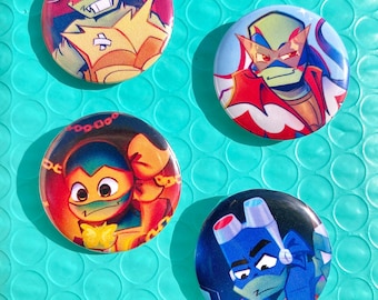 Pines hechos a mano de ROTTMNT (disponibles en 1,25" o 2,25")