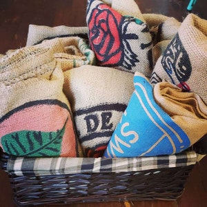 3 X Authentic Burlap Coffee Sacks, Reclaimed Burlap, Jute Coffee Bags, Upholstery, Wall Decor, DIY