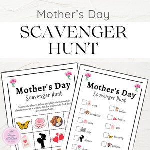 Mother's Scavenger Hunt | Printable Mother's Day Activity for Kids | Mother's Day Game for Kids | Picture Scavenger Hunt image 1