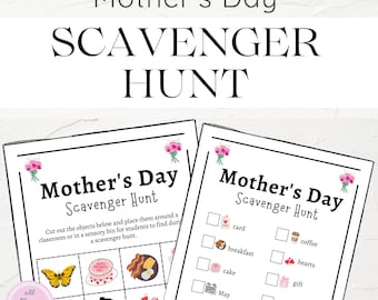 Mother's Scavenger Hunt | Printable Mother's Day Activity for Kids | Mother's Day Game for Kids | Picture Scavenger Hunt
