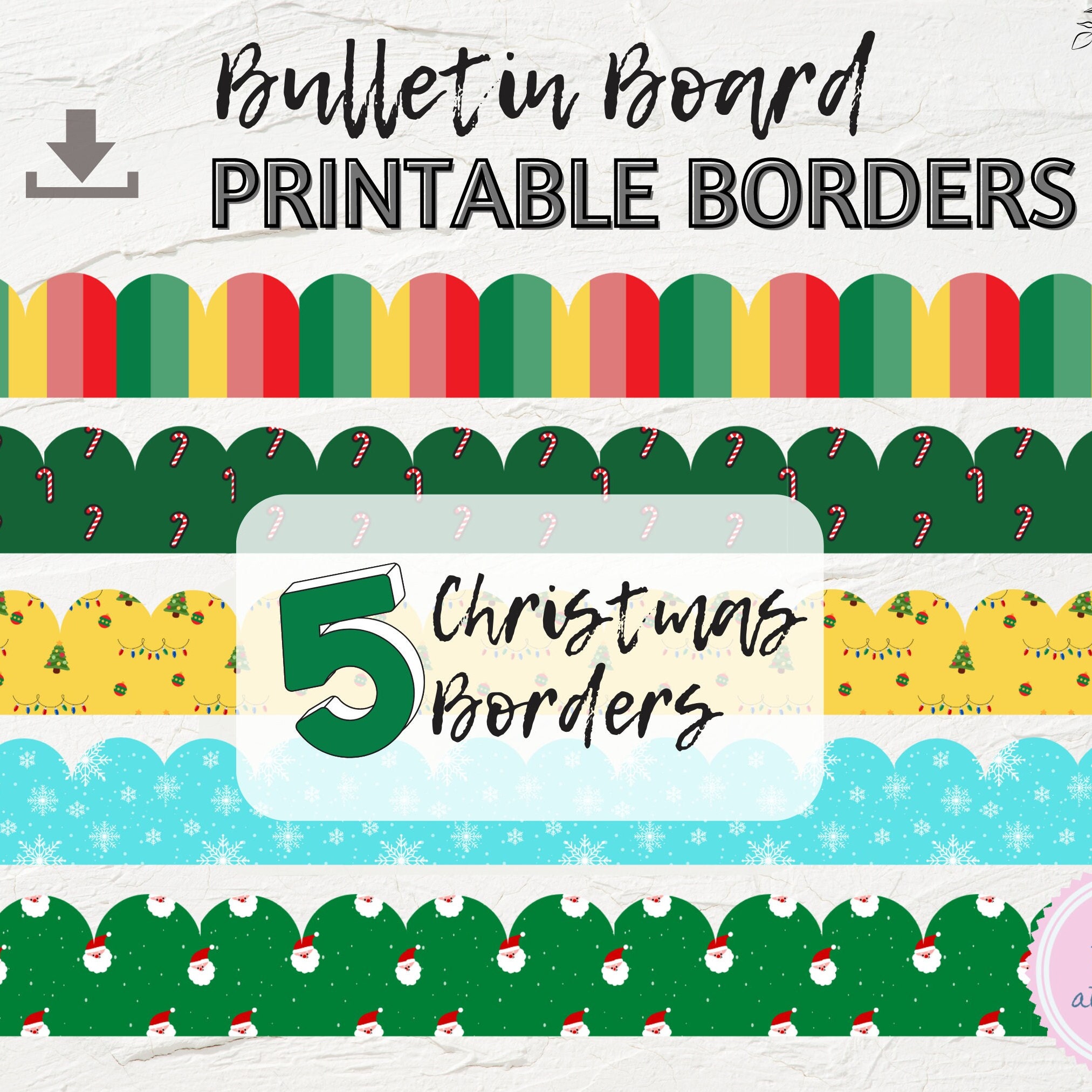 christmas bulletin board | printable bulletin board borders