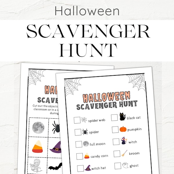 Halloween Scavenger Hunt Etsy
