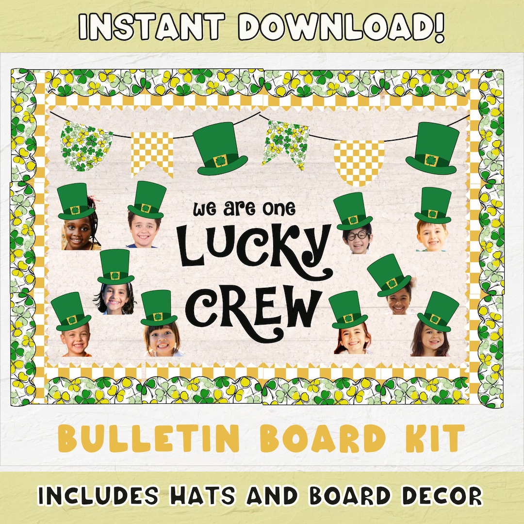 St Patrick's Day Bulletin Board Kit | Printable Bulletin Board Decor ...