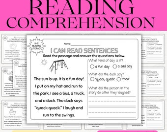 Reading Comprehension Worksheets | Printable First Grade Reading Worksheets | Decodable Readers with Questions