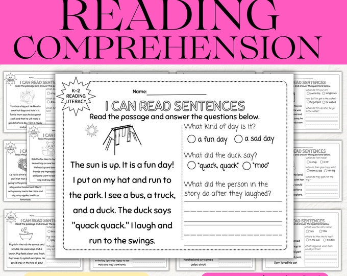 1st 2nd Grade Reading Comprehension Decodable Stories With WH Questions ...