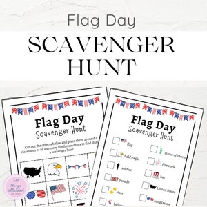 Flag Day | Printable Flag Day Activity for Kids | Flag Day Game for Kids | Patriotic Game | Picture Scavenger Hunt