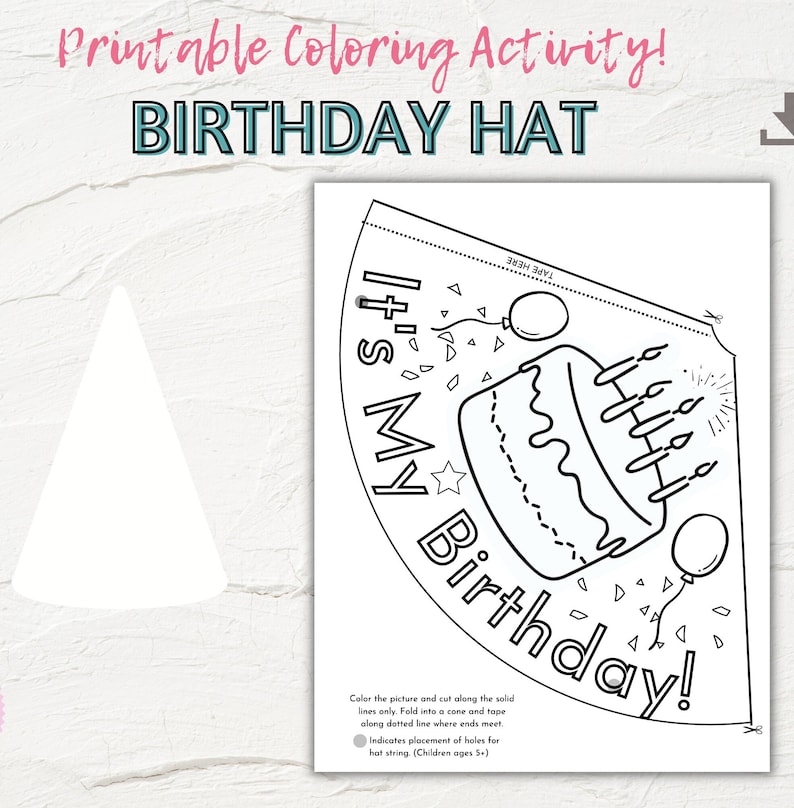 Kid #39 s Birthday Hat Printable It #39 s My Birthday Hat Children #39 s Craft Kid #39 s Birthday Hat Printable It #39 s My Birthday Hat Children #39 s Craft