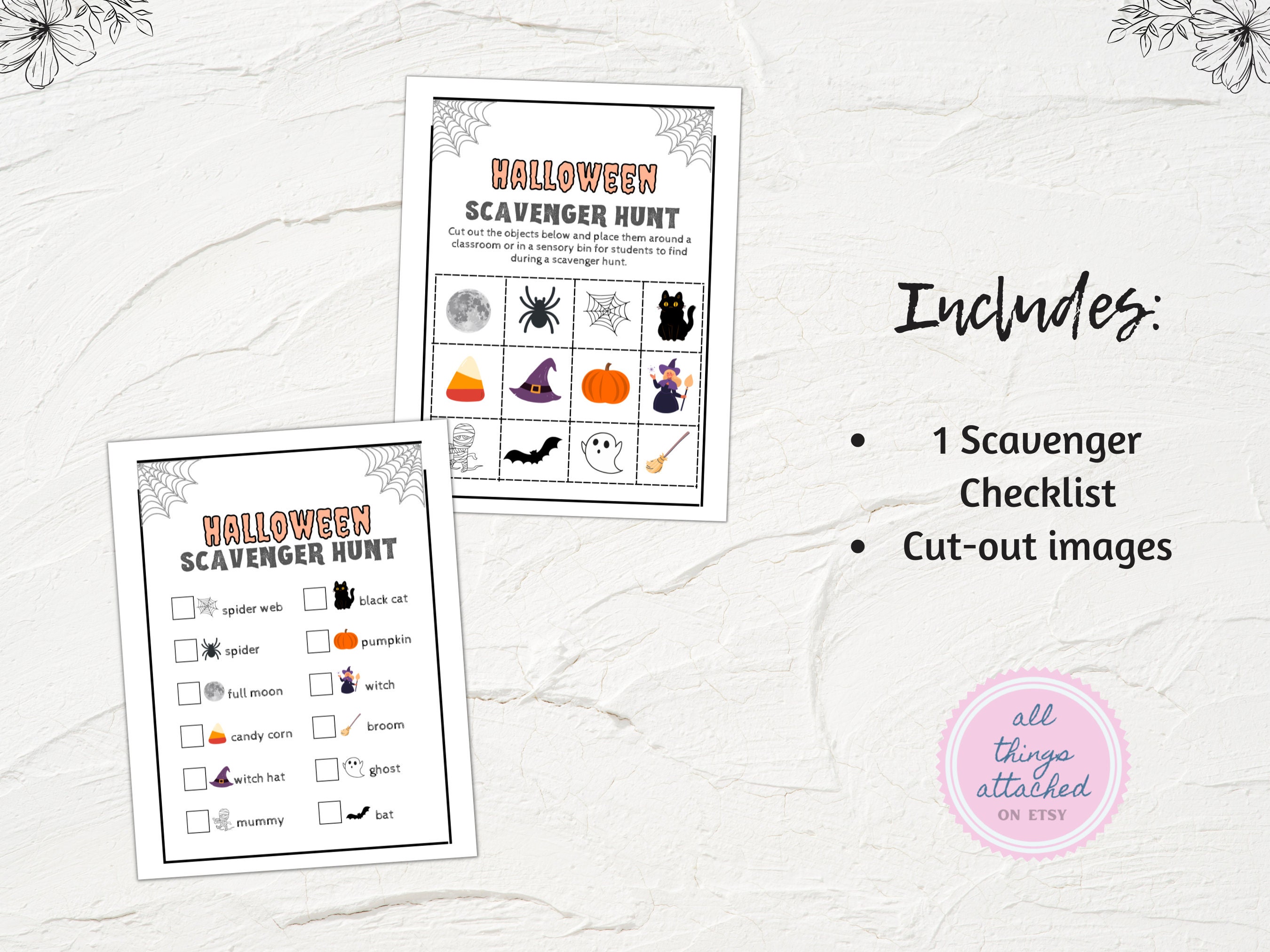 Halloween Scavenger Hunt | Printable Halloween Game | Kids Halloween ...