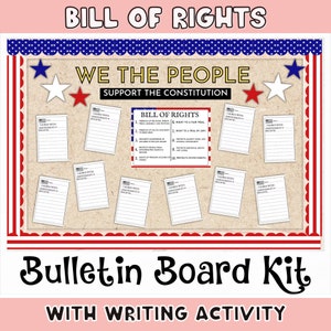 Constitution Bulletin Board Idea | Printable Bill of Rights Bulletin Board Kit | Classroom Learning the Bill of Rights Activity