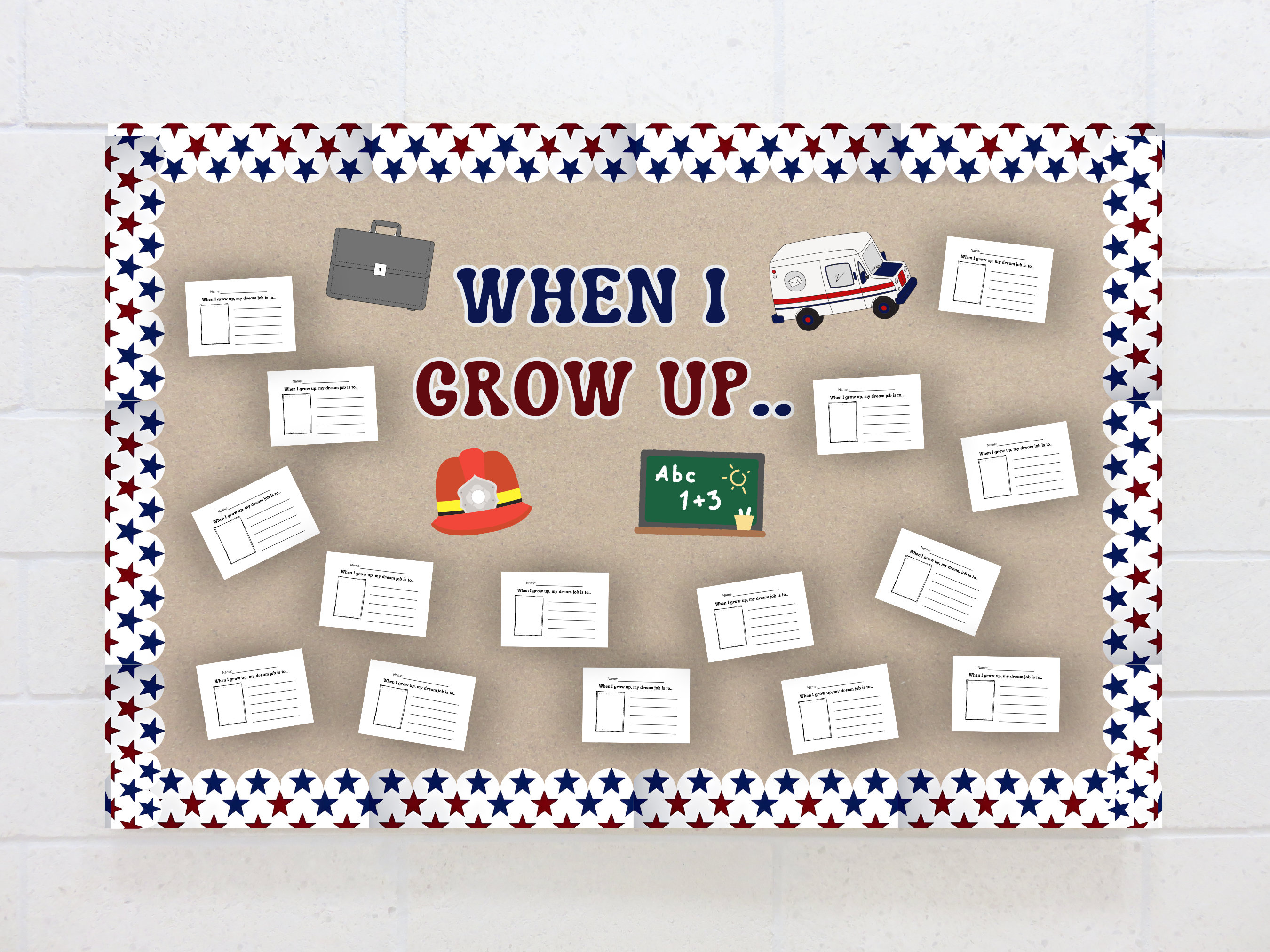 Labor Day Themed Bulletin Board Patriotic Printable Bulletin Board Set