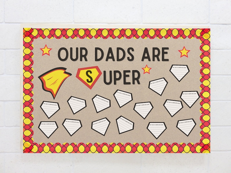 Father's Day Bulletin Board Idea Printable Bulletin Etsy